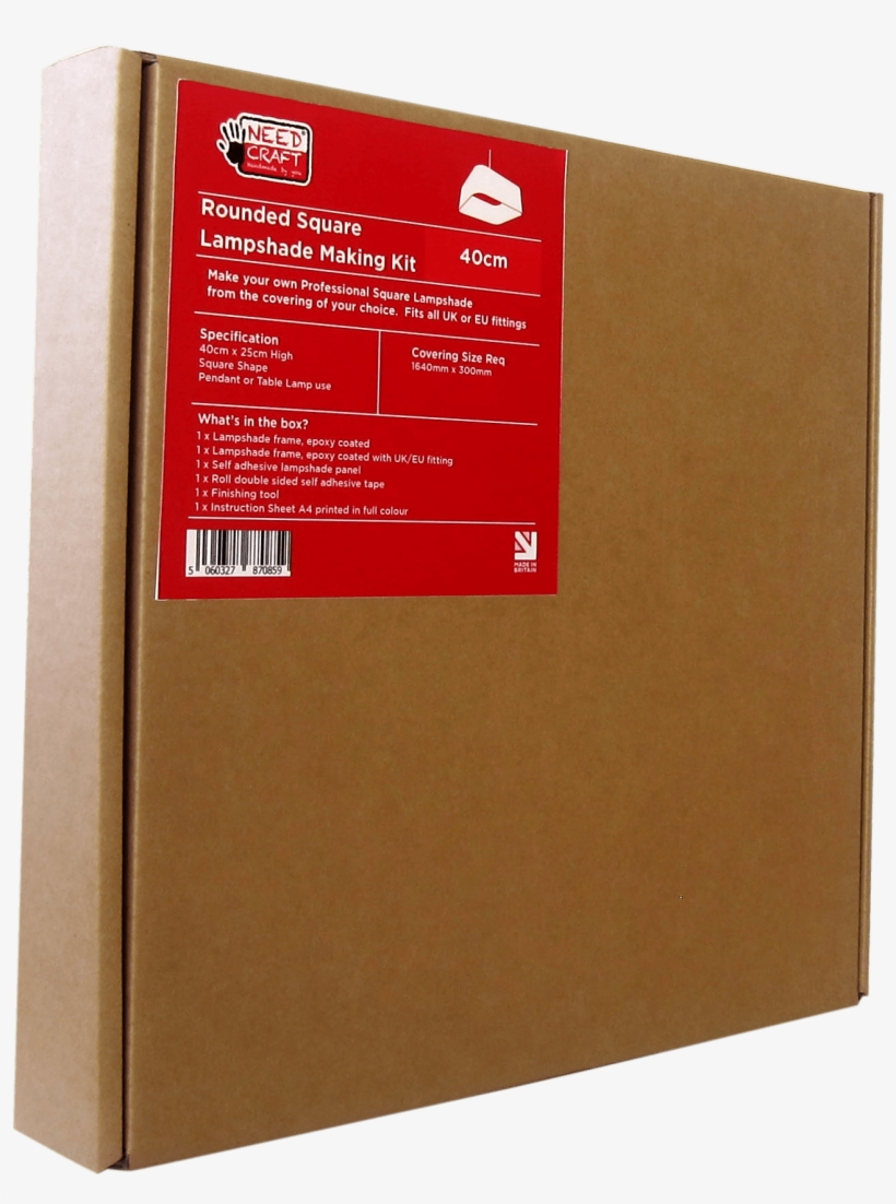 Needcraft Diy Lampshade Kit, The Rounded Square Lampshade - Paper, transparent png