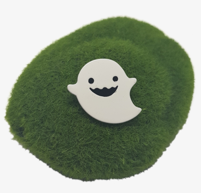 Cute Ghost Enamel Pin - Artificial Turf, transparent png