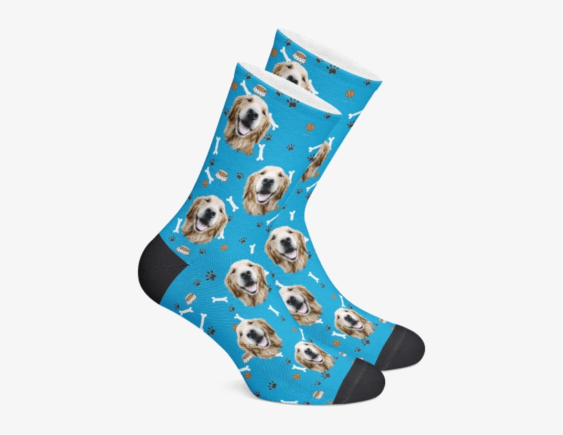 Dog Face Socks Custom Bone Socks - Custom Socks, transparent png