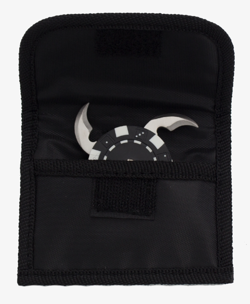 3 Inch Casino Poker Chip Throwing Star Black With Case, - Wallet, transparent png