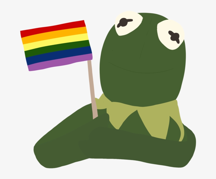 Frog Gay Flag Tumblr Gay Pepe Frog Feels Png Gay Pepe - Pride Kermit, transparent png