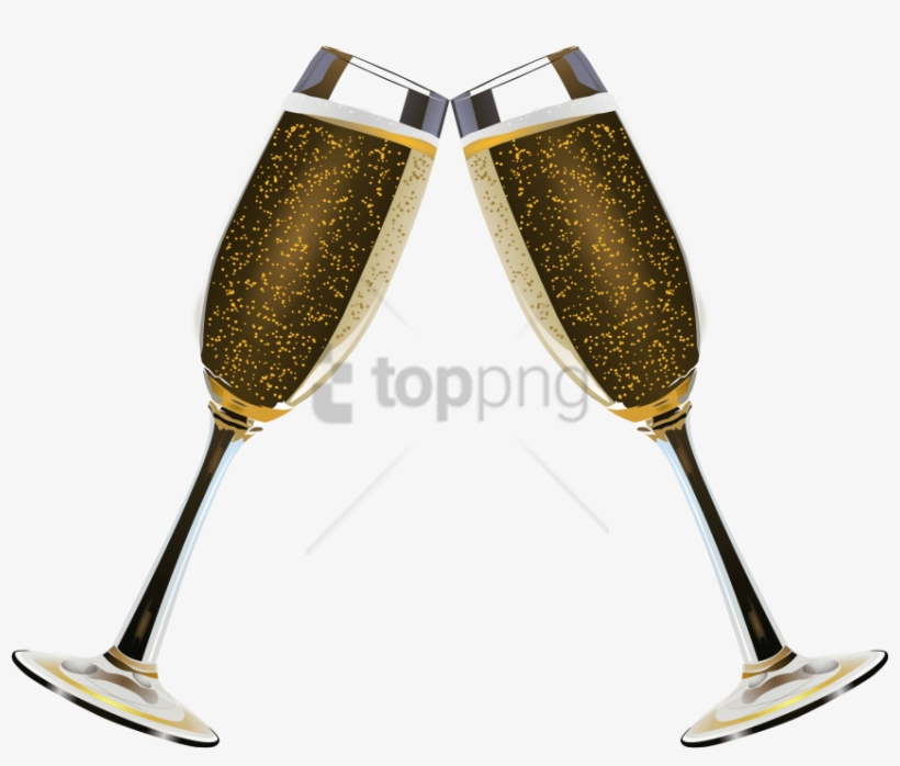 Free Png Champagne Duo Of Glasses Png Image With Transparent - Champagne Glass Clip Art Transparent, transparent png