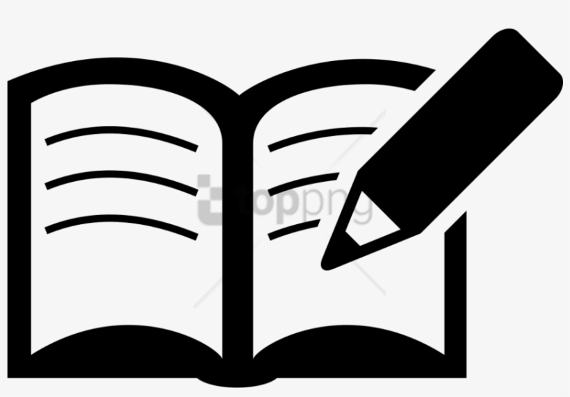 Free Png Book And Pencil Icon Png Image With Transparent - Writing In Book Symbol, transparent png