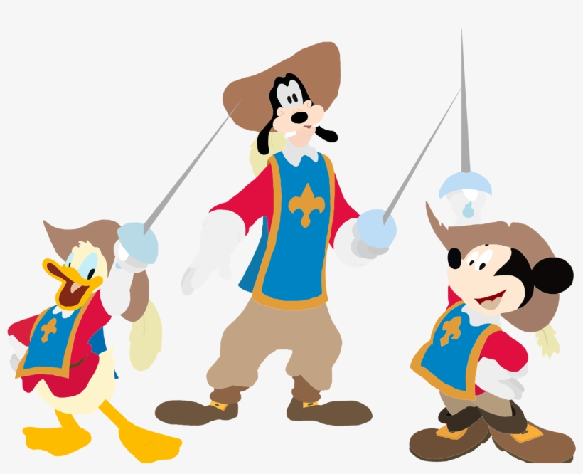 Disney Clipart Goofy - Mickey Donald Goofy The Three Musketeers Png, transparent png
