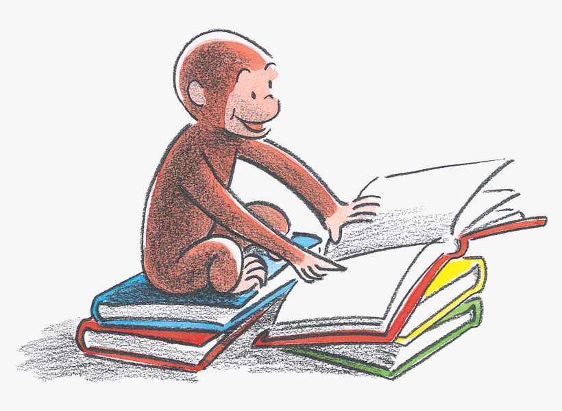 Curiosity Day - Curious George Reading Book, transparent png