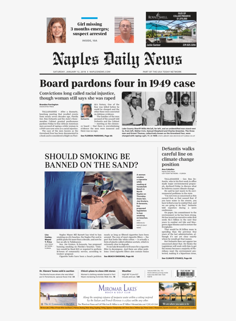 State Senator Says Yes, Get Butts Off The Beach, Meaning - Naples Daily News, transparent png
