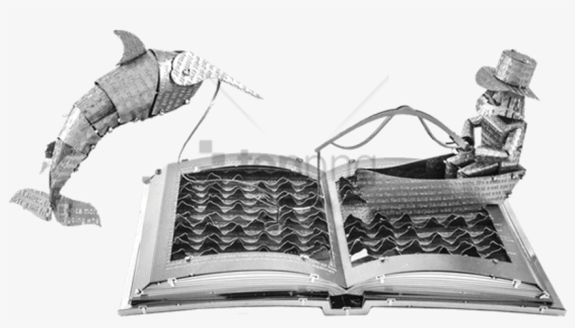 Free Png Metal Eath The Old Man And The Sea Book Sculpture - Metal Earth Old Man, transparent png