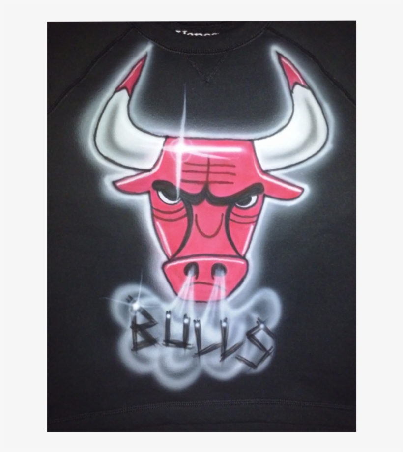 Airbrushed Chicago Bulls Tshirt Or Hoodie Youth Or - Poster, transparent png