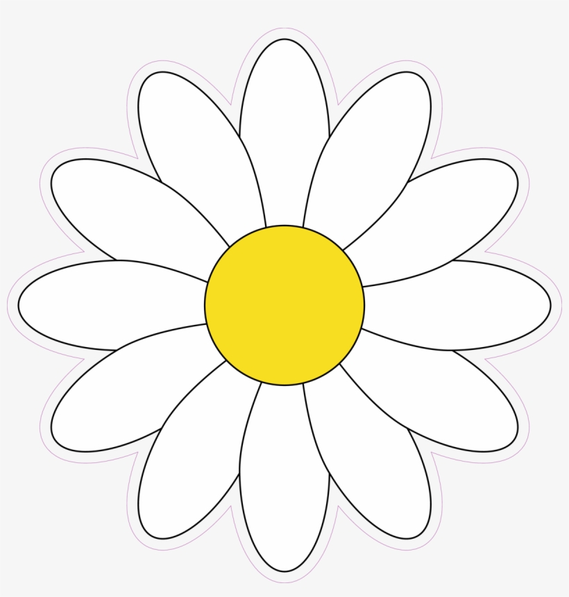 Simple White Daisy Flower Vector Illustration Sticker - Sunflower, transparent png