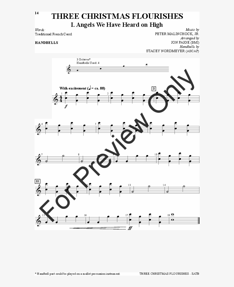 Three Christmas Flourishes Thumbnail - Sheet Music, transparent png