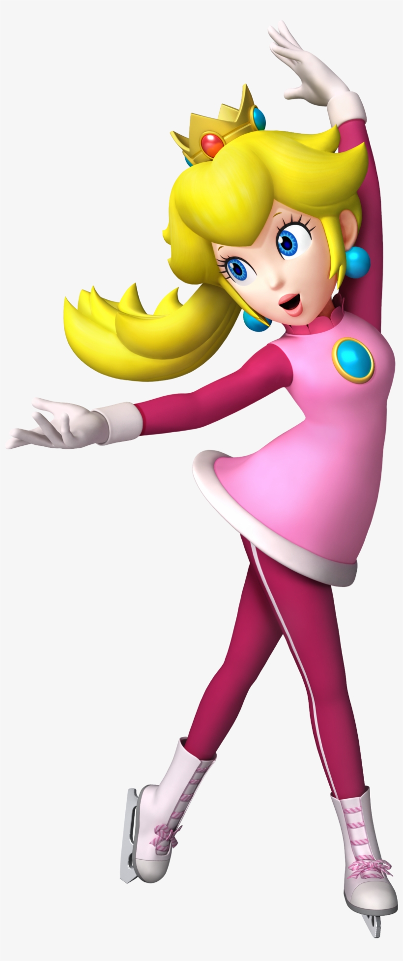 Mario & Sonic At The Olympic Winter Games - Mario And Sonic At The Winter Olympic Games Peach, transparent png