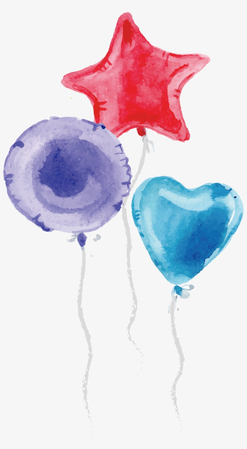 Painting Party Balloon Design - Png Acuarela Party, transparent png
