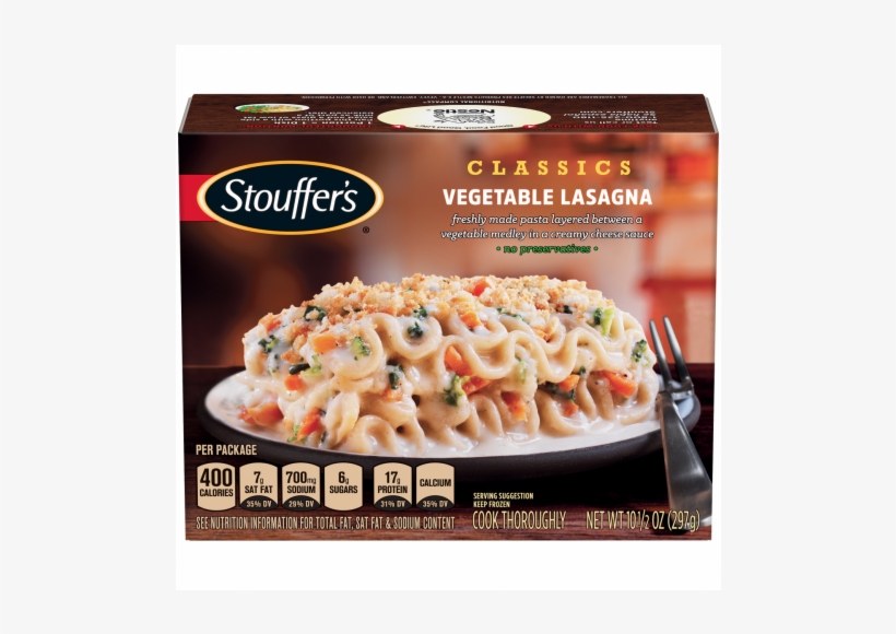 Nestle Stouffers Vegetable Lasagna, - Stouffer's Lasagna Five Cheese Nutrition, transparent png