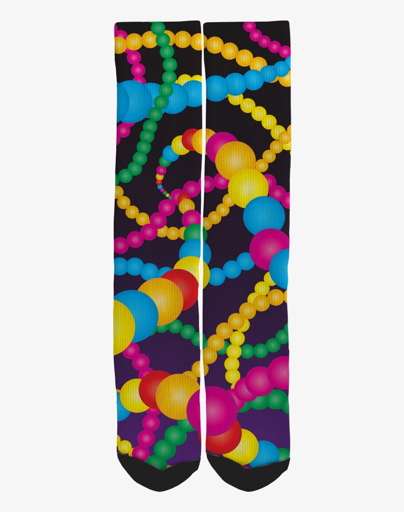 Mardi Gras Beads Crew Socks - Decoration, transparent png