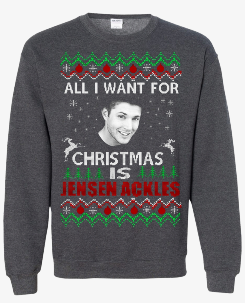 Find All I Want For Christmas Is Jensen Ackles Supernatural - Shirt, transparent png
