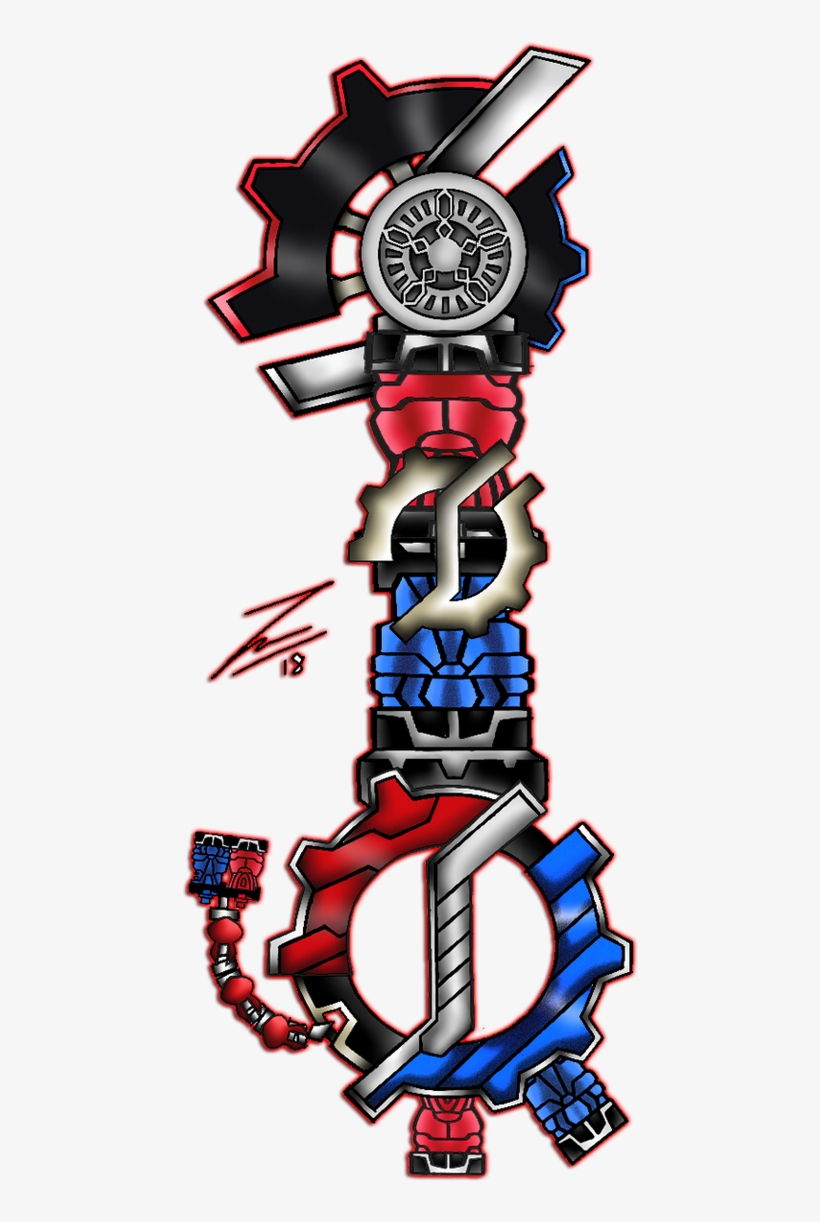 Exusiasword Build The One Or Steel Moonsault The Keyblade - Kamen Rider Build Keyblade, transparent png