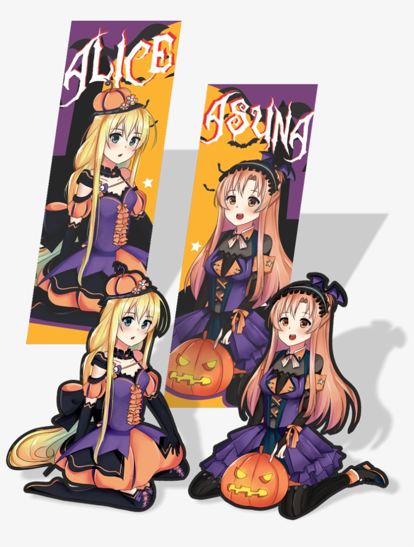 Image Of Asuna & Alice Halloween - Cartoon, transparent png