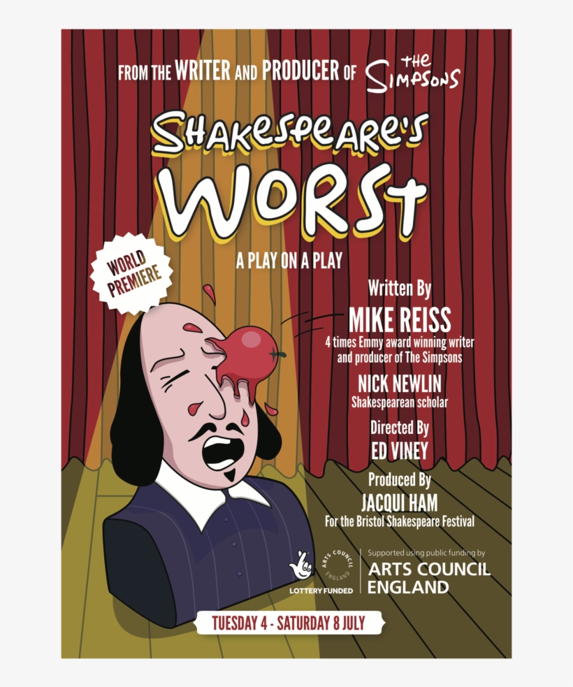 'shakespeare's Worst', Written By Mike Reiss And Shakespeare - Poster, transparent png