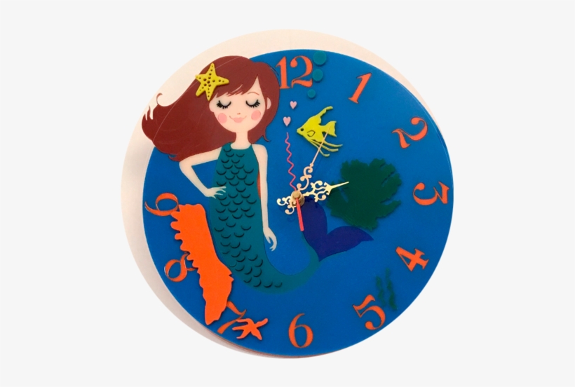 Mermaid Clock By Izzit-art - Cartoon, transparent png