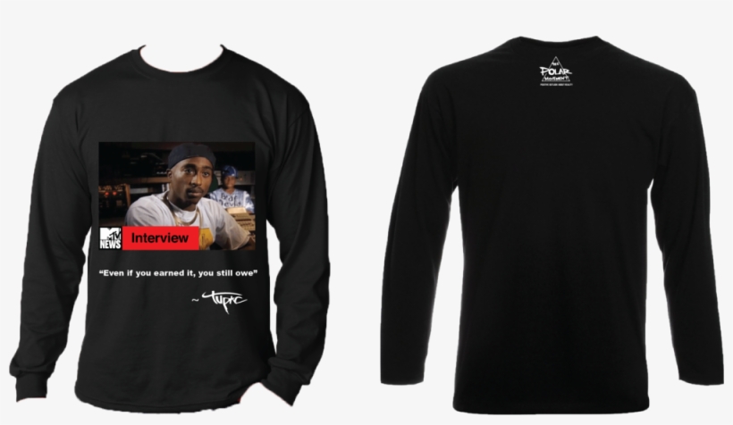 Tpm Tupac - Long-sleeved T-shirt, transparent png