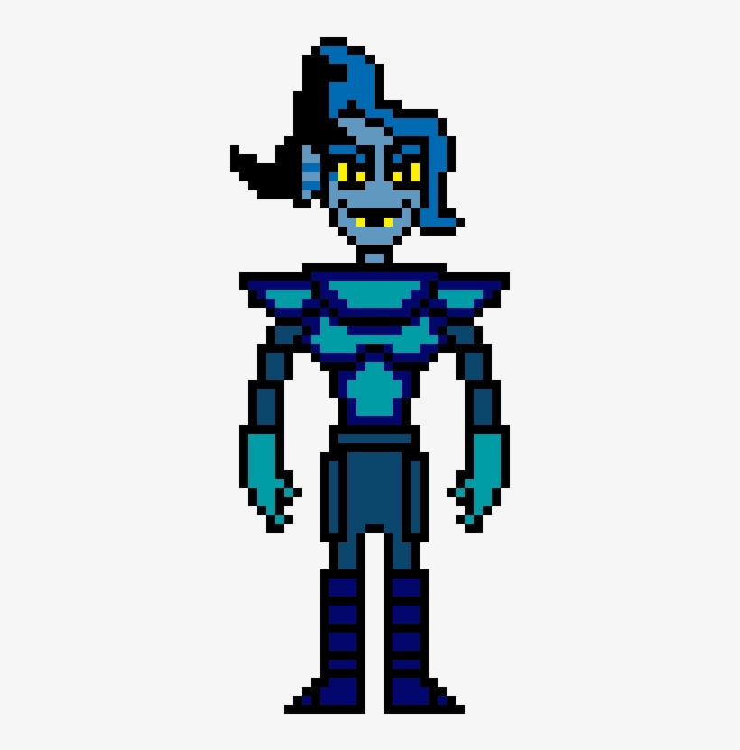 Blue Undyne - Cartoon, transparent png