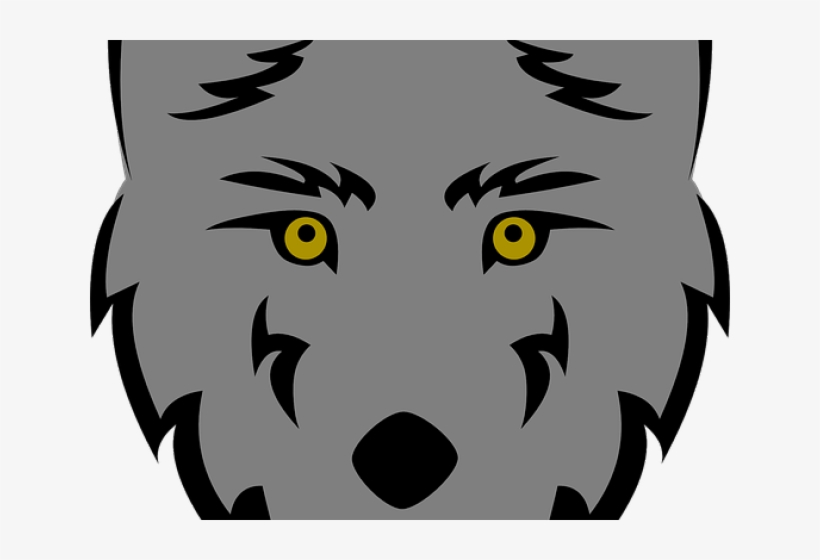 Gray Wolf Clipart Wolf Silhouette - Simple Wolf Head Drawing, transparent png
