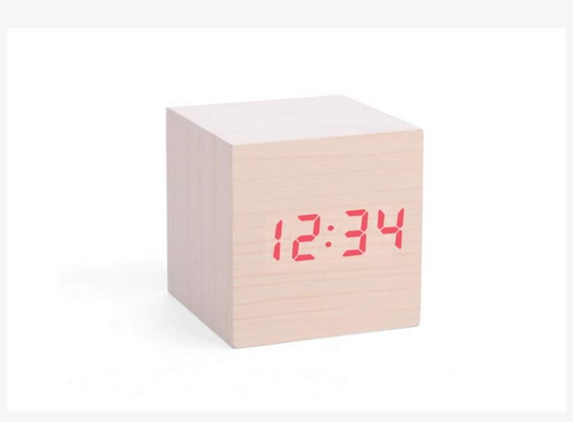 50 Pcs Kikkerland Ac22 Clap-on Cube Alarm Clock, Light - Alarm Clock Wood Cube, transparent png