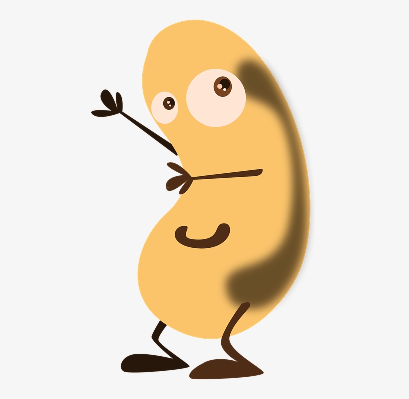 Bean, Potato, Face, Figure, Cartoon, Smile, Happy - Cartoon Bean, transparent png