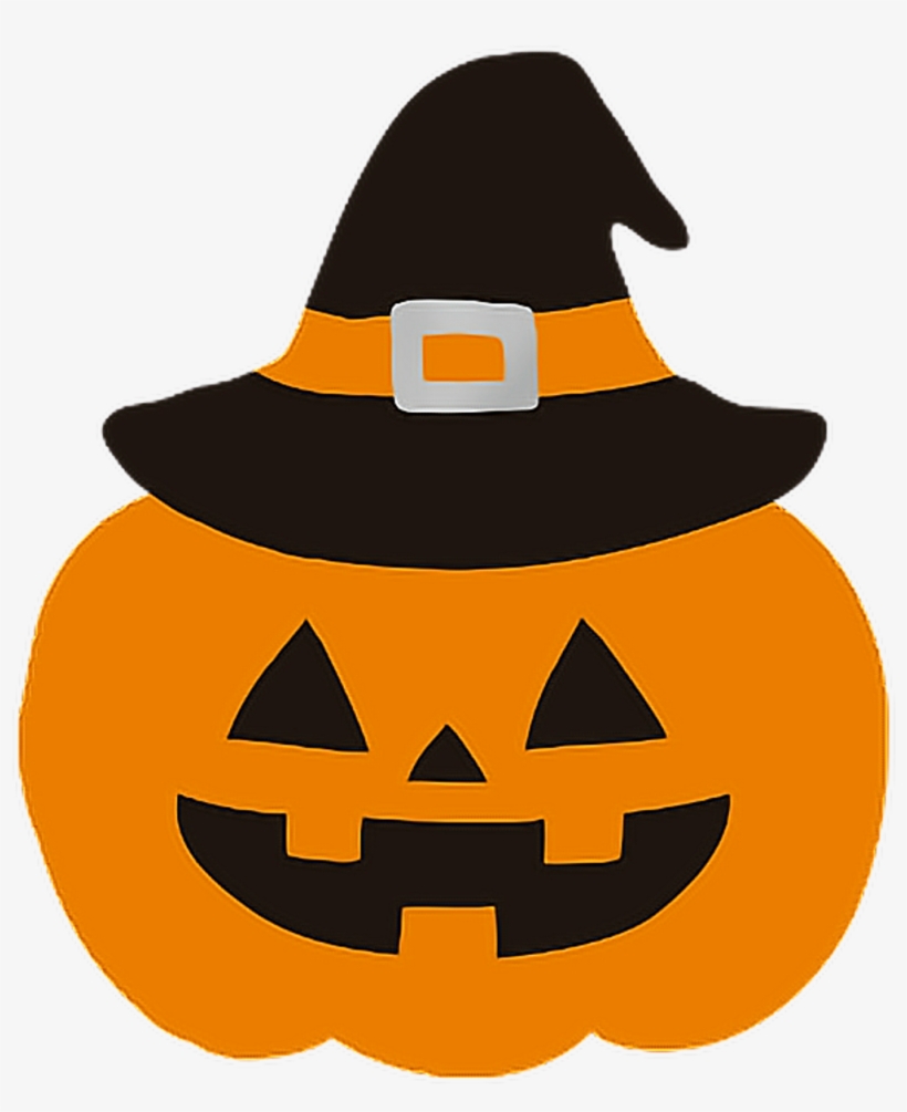 #halloween #cute #trickortreat #pumpkin #hat #colorful - Jack-o'-lantern, transparent png