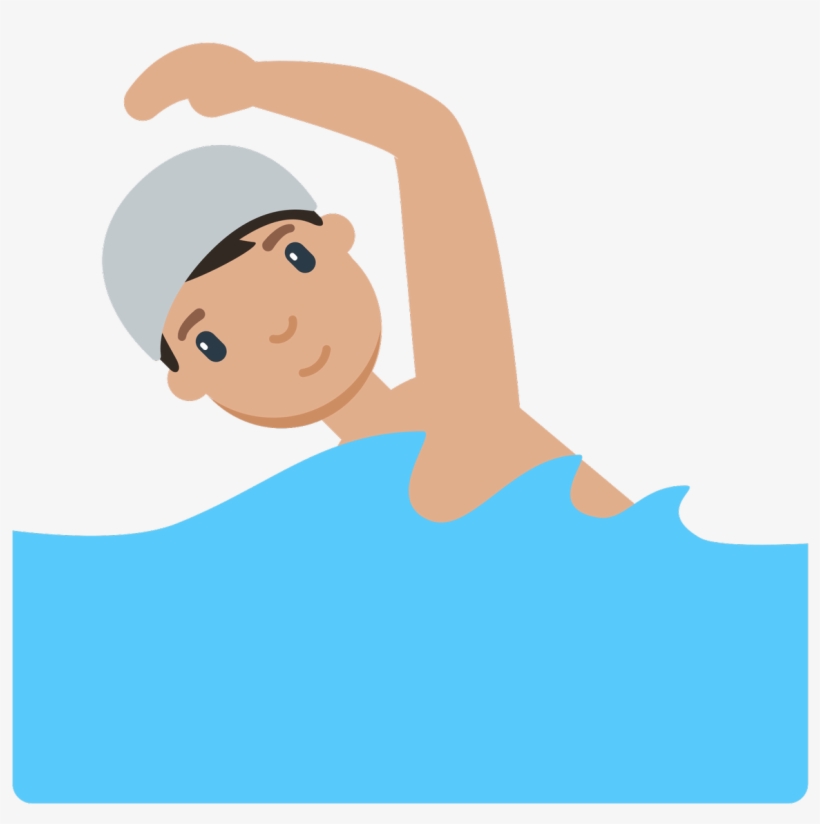 Emoji Person Swimming - Personas Nadando, transparent png