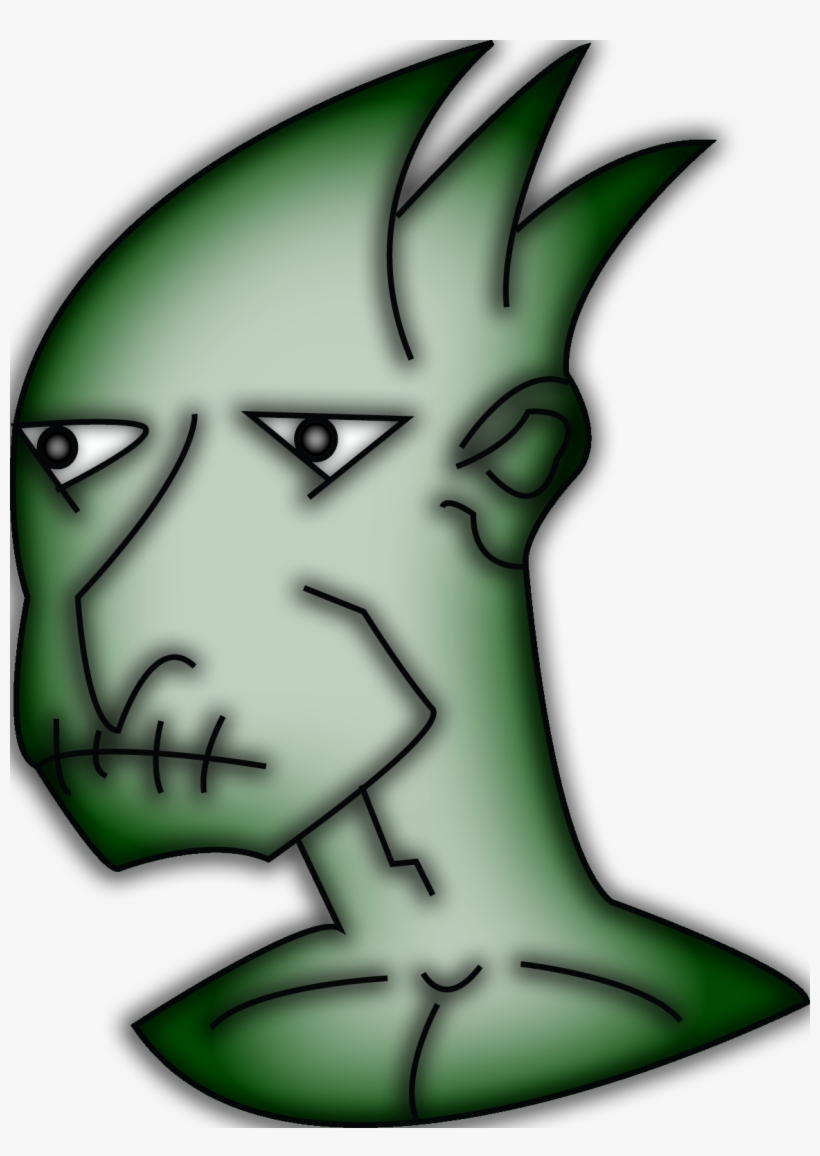 Alien Portrait Full Green - Illustration, transparent png