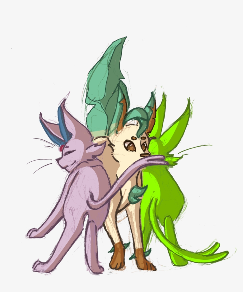 One Of The Calmer Ones Like Leafeon But A Little Odd - Cartoon, transparent png
