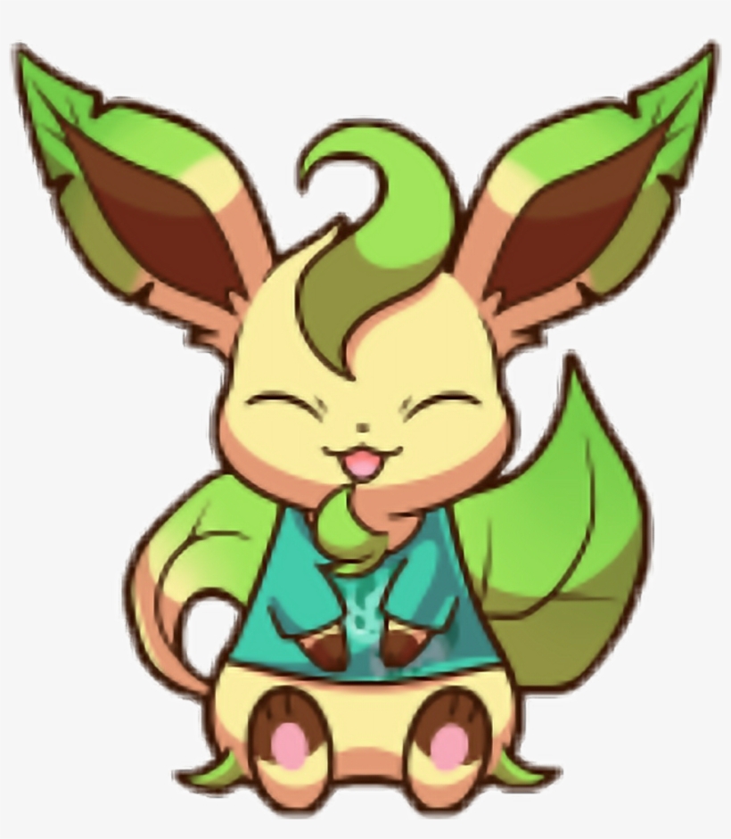 #leafeon #pokemon #green #kawaii #planta - Cartoon, transparent png