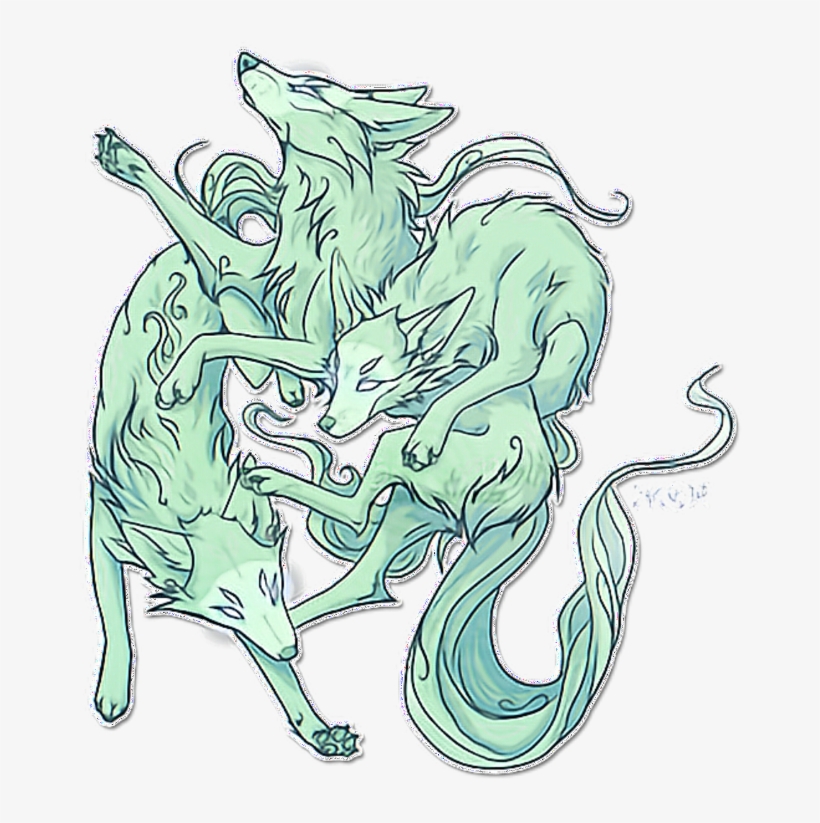 Wolves Ghostwolves Green - Illustration, transparent png