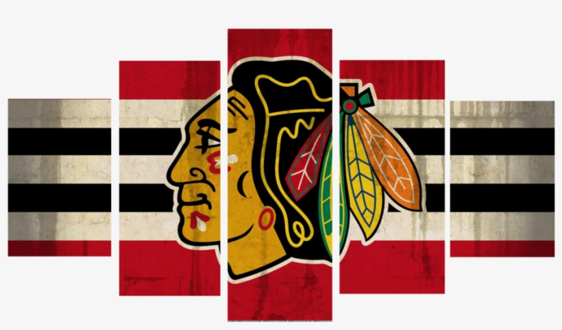 Hd Printed Chicago Blackhawks Hockey Logo 5 Pieces, transparent png