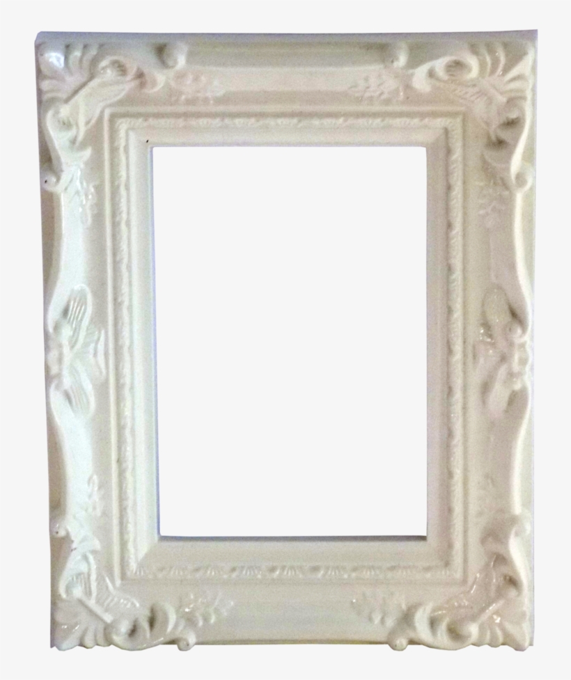 Ornate White Frame Png - White Frame Mirror Vintage, transparent png