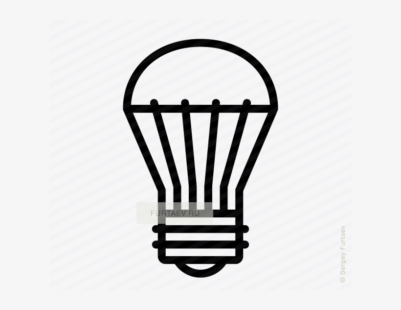 Led Light Bulb Icon - Led Light Vectors, transparent png
