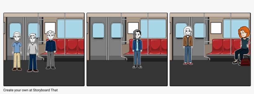 On The Subway - Cartoon, transparent png