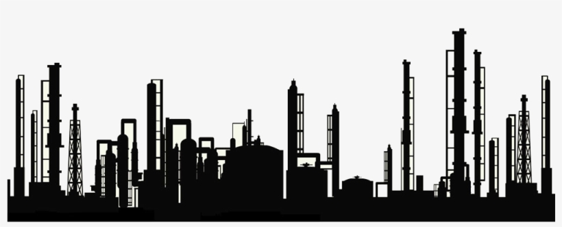 Oil Refinery Pipe - Factory Silhouette Png, transparent png