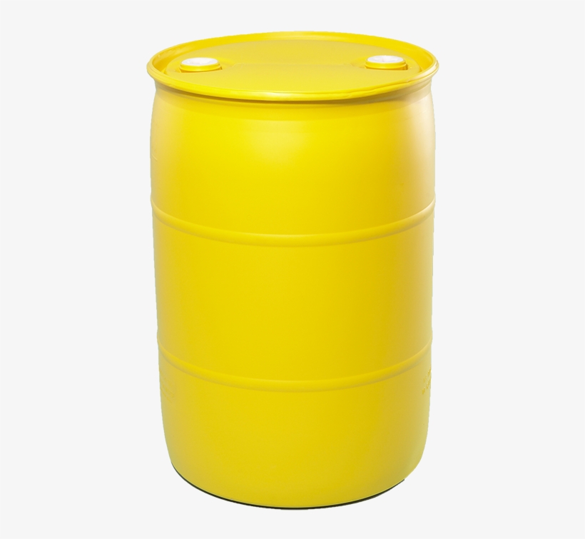 30 Gallon Yellow Tight Head Plastic Drum - Barrel Drum, transparent png