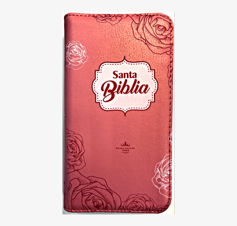 Biblia Tipo Chequera Rosada Con Flores Rv60 - Smartphone, transparent png