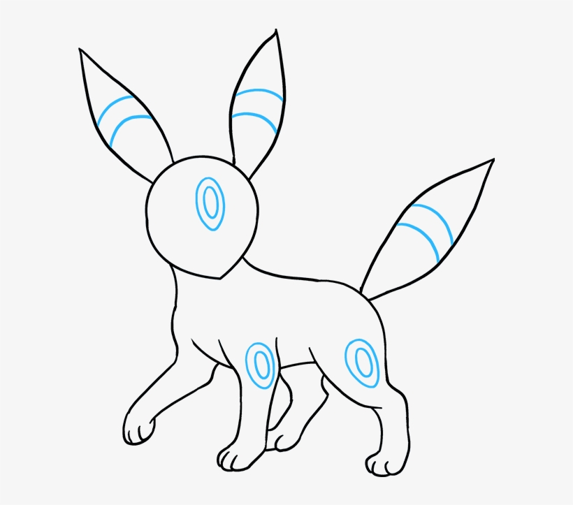 How To Draw Umbreon - Umbreon Drawing, transparent png