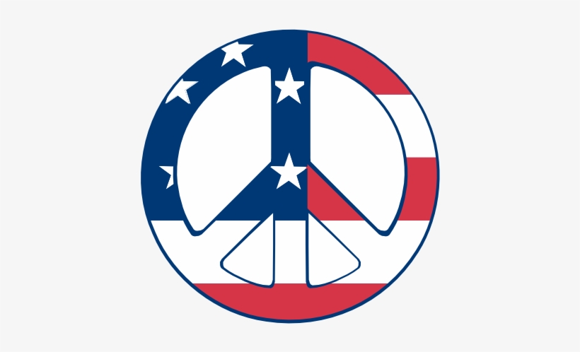 Scalable Vector Graphics Us Flag Peace Symbol Scallywag - Us Peace Sign, transparent png