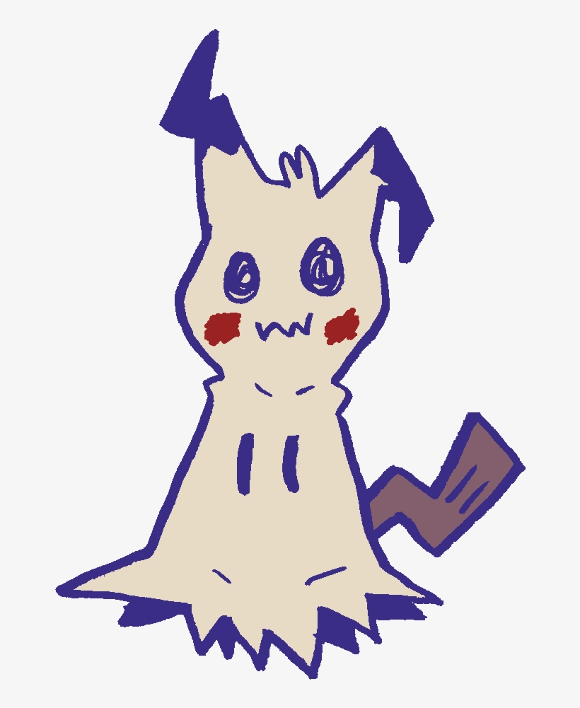 Vinyl Mimikyu Stickers - Cartoon, transparent png