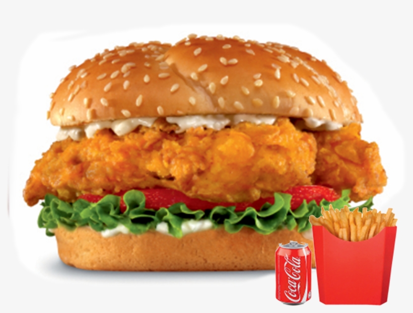 Chicken Burger Meal Santa Fe Chicken Hardees 1048x746 PNG Download