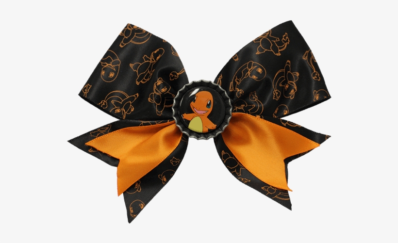 Charmander Hair Bow - Satin, transparent png