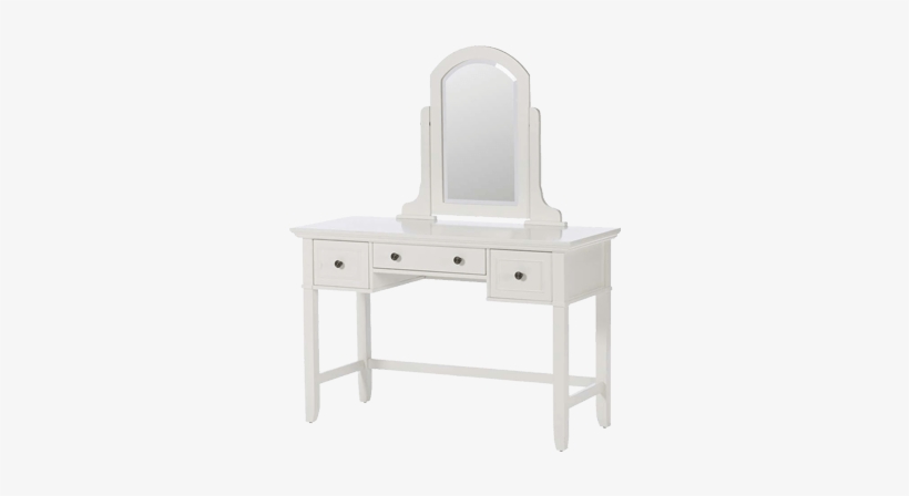 White Dressing Table With Mirror And Wide Table - Table, transparent png
