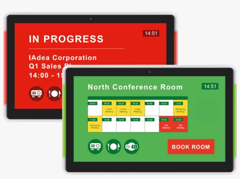 Clearly Stat The Status Of Each Meeting Room By Using - Digital Signage, transparent png