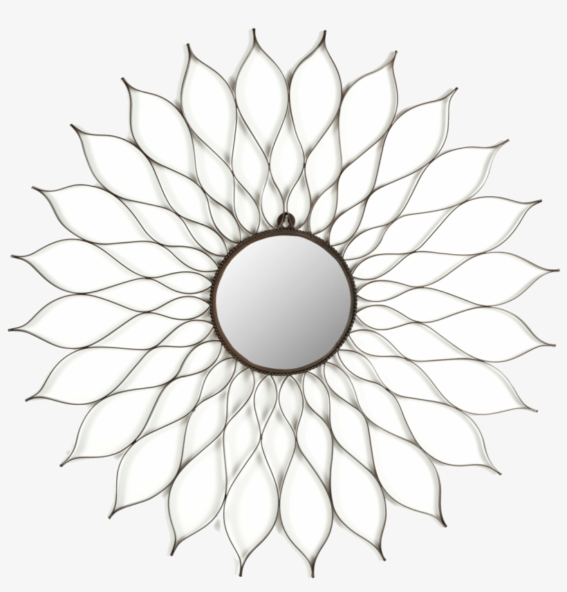 Safavieh Flower Mirror Rstc Powder Coated Eum3000a, transparent png