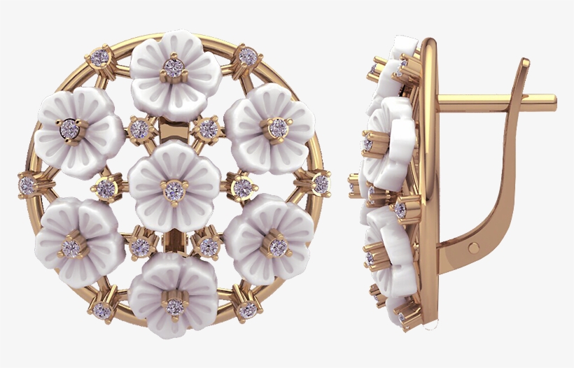 "northern Flowers" - Earrings, transparent png